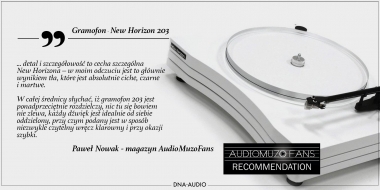 Recenzja New Horizon Audio 203 - audiomuzofans NAGRODA REKOMENDACJA